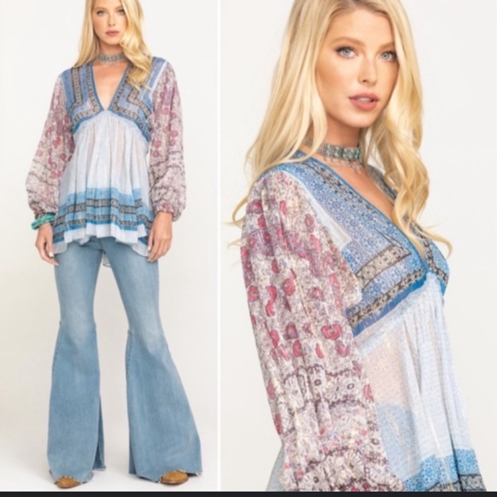 Free People Aliyah printed tunic XS